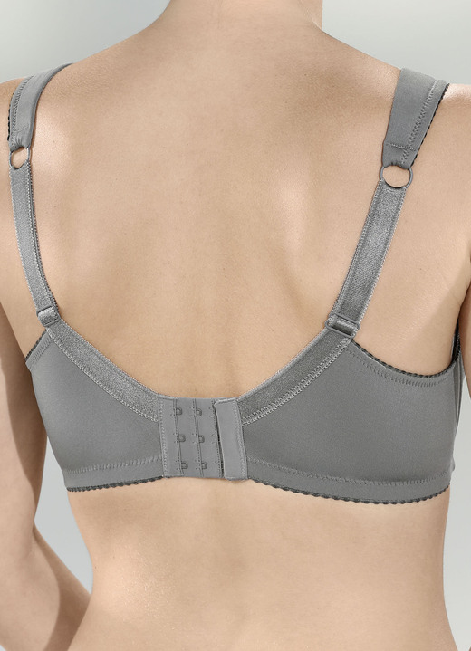 BH mit Spitze - Viania Zweierpack BH, in Größe 080 bis 100, in Cup C, in Farbe 1X GRAFIT, 1X SEKT Ansicht 2