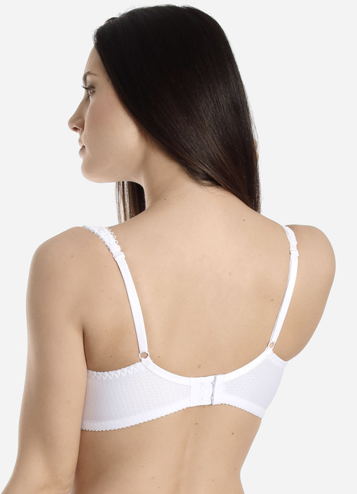 BH mit Spitze - Zweierpack Sassa BH mit Elastikspitze Ansicht 4 BH mit Spitze - Zweierpack Sassa BH mit Elastikspitze, in Größe 080 bis 110, in Cup B, in Farbe 1X SEKT, 1X WEISS Ansicht 4