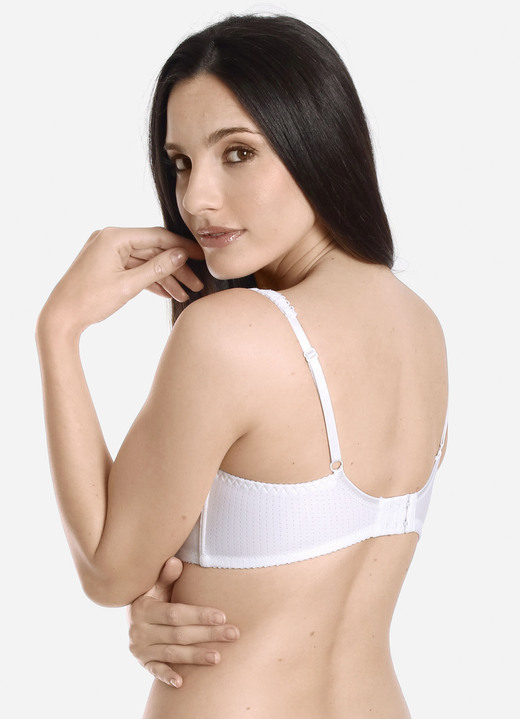 BH mit Spitze - Zweierpack Sassa BH mit Elastikspitze Ansicht 3 BH mit Spitze - Zweierpack Sassa BH mit Elastikspitze, in Größe 080 bis 110, in Cup B, in Farbe 1X SEKT, 1X WEISS Ansicht 3