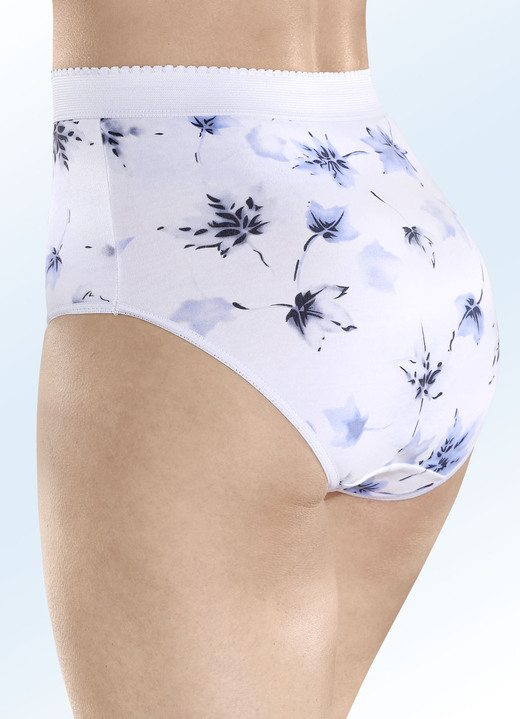 Slips - Fünferpack Formslips mit verstärkter Bauchpartie Ansicht 2 Slips - Fünferpack Formslips mit verstärkter Bauchpartie, in Größe 038 bis 056, in Farbe WEISS-BLAU Ansicht 2