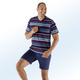 Shortys - Zweierpack Shortys mit V-Ausschnitt und garngefärbtem Ringeldessin – Farbe 1X GRUEN-BLAU, 1X ROT-NAVY – Ansicht 2 Shortys - Zweierpack Shortys mit V-Ausschnitt und garngefärbtem Ringeldessin, in Größe 046 bis 062, in Farbe 1X GRUEN-BLAU, 1X ROT-NAVY – Farbe 1X GRUEN-BLAU, 1X ROT-NAVY – Ansicht 2