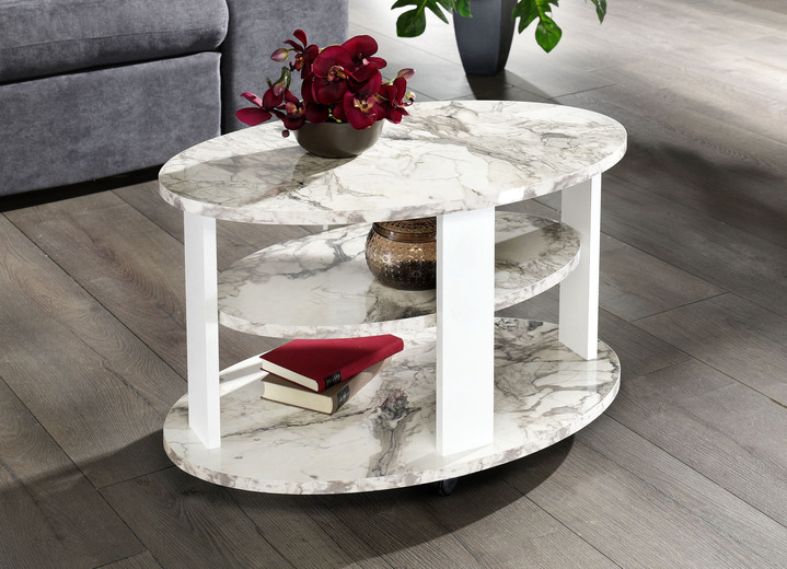 Couchtische - Couchtisch auf Rollen, in Farbe NUSSBAUM-CAPPUCCINO Ansicht 4