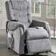 TV-Sessel / Relax-Sessel - TV-Sessel mit Rollen und Federkern, in Farbe DUNKELBRAUN, in Ausführung manuell verstellbar – Farbe DUNKELGRAU – Ansicht 1