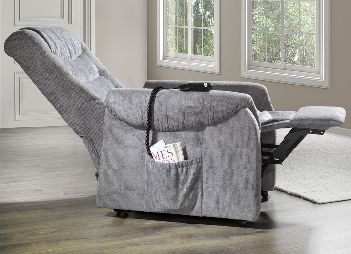 TV-Sessel / Relax-Sessel - TV-Sessel mit Rollen und Federkern, in Farbe DUNKELBRAUN, in Ausführung manuell verstellbar Ansicht 6