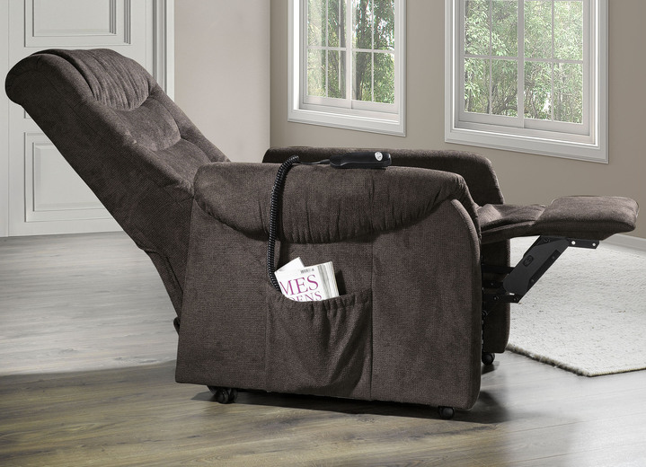 TV-Sessel / Relax-Sessel - TV-Sessel mit Rollen und Federkern, in Farbe DUNKELBRAUN, in Ausführung manuell verstellbar Ansicht 3