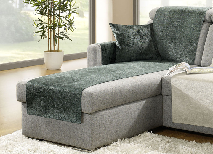 Sessel- & Sofaüberwürfe - Wohnaccessoires mit Anti-Rutsch-Beschichtung Ansicht 2 Sessel- & Sofaüberwürfe - Wohnaccessoires mit Anti-Rutsch-Beschichtung, in Größe 100 (Sesselauflage, 50x 90 cm) bis 910 (Kissenbezug, 50x 50 cm), in Farbe TANNE Ansicht 2