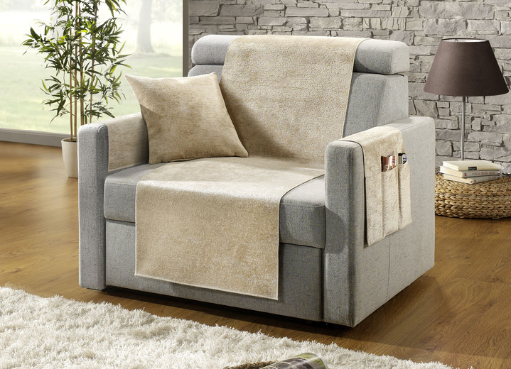 Sessel- & Sofaüberwürfe - Wohnaccessoires mit Anti-Rutsch-Beschichtung Ansicht 4 Sessel- & Sofaüberwürfe - Wohnaccessoires mit Anti-Rutsch-Beschichtung, in Größe 100 (Sesselauflage, 50x 90 cm) bis 910 (Kissenbezug, 50x 50 cm), in Farbe TANNE Ansicht 4