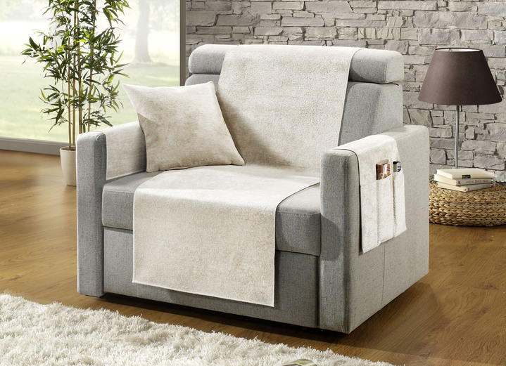 Sessel- & Sofaüberwürfe - Wohnaccessoires mit Anti-Rutsch-Beschichtung Ansicht 6 Sessel- & Sofaüberwürfe - Wohnaccessoires mit Anti-Rutsch-Beschichtung, in Größe 100 (Sesselauflage, 50x 90 cm) bis 910 (Kissenbezug, 50x 50 cm), in Farbe TANNE Ansicht 6