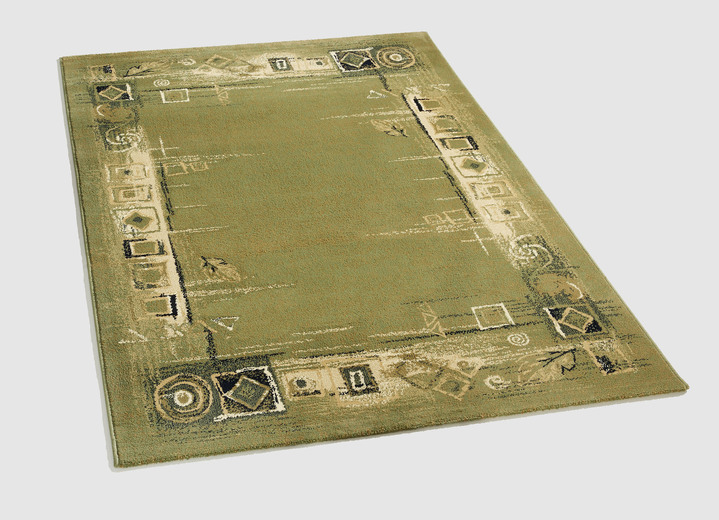 Teppiche - Brücken und Teppiche für Fußbodenheizung geeignet, in Größe 111 (Brücke, 60x110 cm) bis 300 (Teppich, 400x500 cm), in Farbe GRÜN