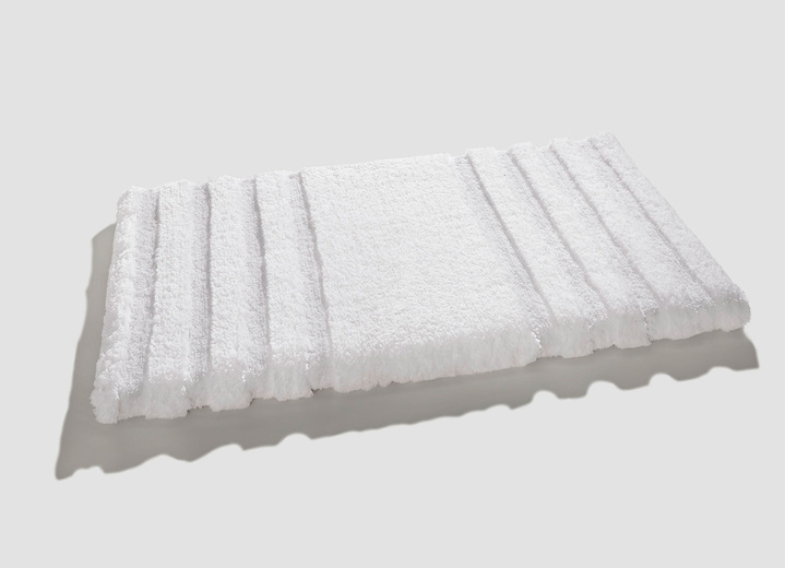 Badgarnituren - Flusenfreie Badgarnitur mit rutschhemmender Rückseite, in Größe 100 (Vorleger halbrund, 50/ 80 cm) bis 110 (Hänge-WC-Garnitur 2-teilig), in Farbe DUNKELBLAU Ansicht 6