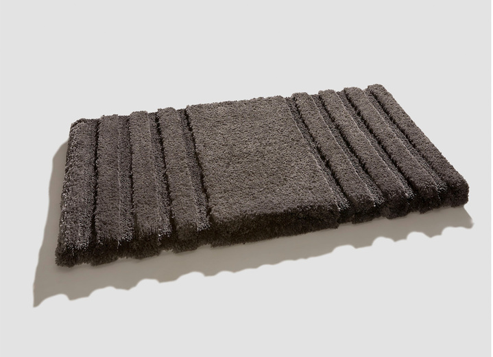 Badgarnituren - Flusenfreie Badgarnitur mit rutschhemmender Rückseite, in Größe 100 (Vorleger halbrund, 50/ 80 cm) bis 110 (Hänge-WC-Garnitur 2-teilig), in Farbe MANDARINE Ansicht 7