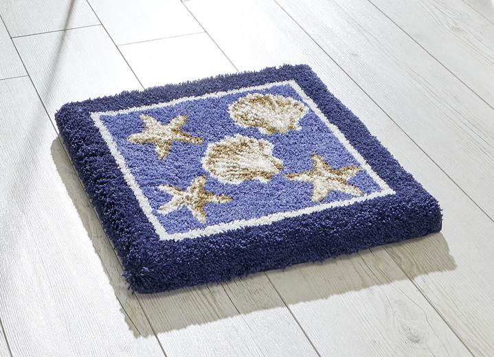 - Badgarnitur von Grund mit rutschhemmender Rückseite, in Größe 102 (Teppich, 60/100 cm) bis 106 (Teppich rund, ø 80 cm), in Farbe BLAU Ansicht 2