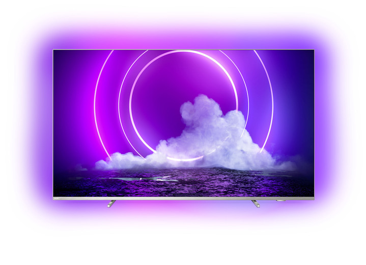 - Philips 4K-Ultra-HD-Ambilight-LED-Fernseher, kompatibel mit DTS Play-Fi Ansicht 3 - Philips 4K-Ultra-HD-Ambilight-LED-Fernseher, kompatibel mit DTS Play-Fi, in Farbe SILBER Ansicht 3