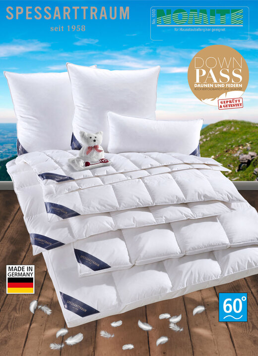 Bettwaren - Hochwertige Daunendecken-Serie von Spessarttraum Ansicht 3 Bettwaren - Hochwertige Daunendecken-Serie von Spessarttraum, in Größe 103 (Decke 135/200 cm) bis 403 (Sparset, 4-teilig, mit gratis Frottier-Katze), in Farbe WEISS, in Ausführung Leicht Ansicht 3
