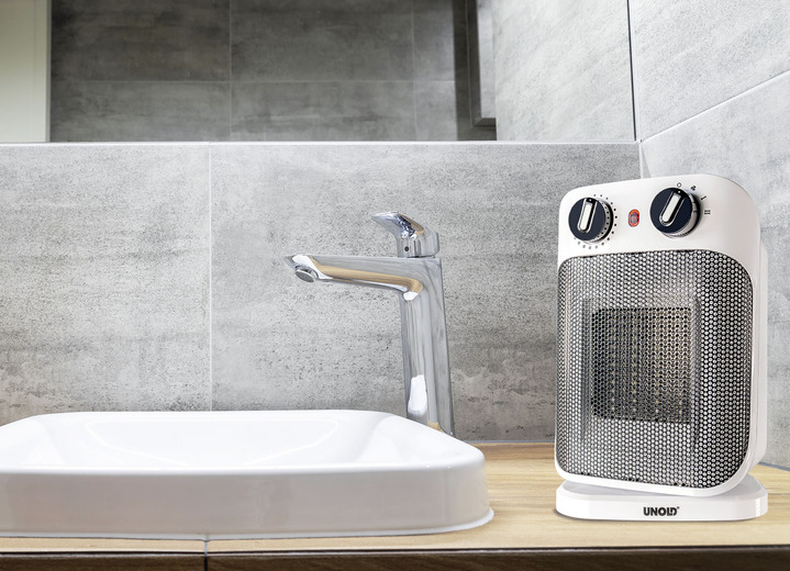 Wohlbefinden - Unold Keramik-Heizlüfter, in Farbe WEISS-SCHWARZ Ansicht 4