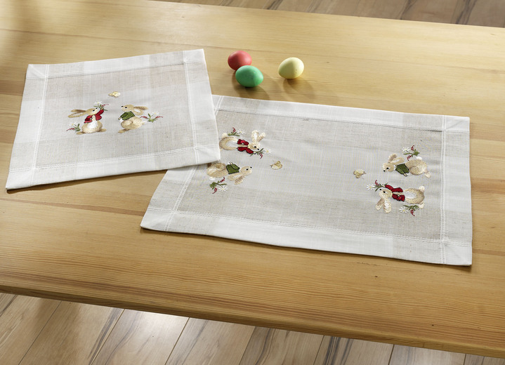 Tischdecken - Tisch- und Raumdekoration, in Größe 102 (Läufer, 40/ 85 cm) bis 404 (Kissenbezug, 40/ 40 cm), in Farbe SEKT-BUNT Ansicht 2