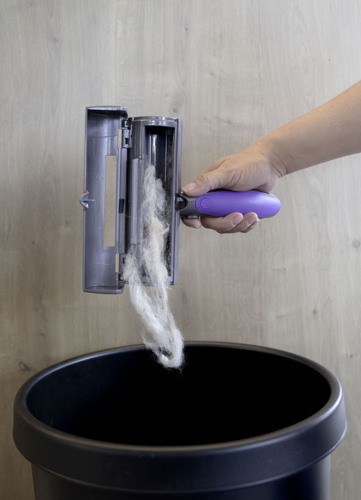 Reinigungshelfer & Reinigungsmittel - Batteriebetriebene Fussel- und Tierhaarrolle mit LED-Licht, in Farbe GRAU Ansicht 6