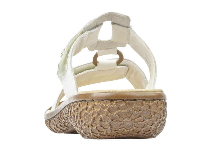 Sandaletten & Pantoletten - Rieker, modische Damen-Pantoletten, Weite H, mit Klettverschluss, in Größe 036 bis 042, in Farbe WEISS Ansicht 4