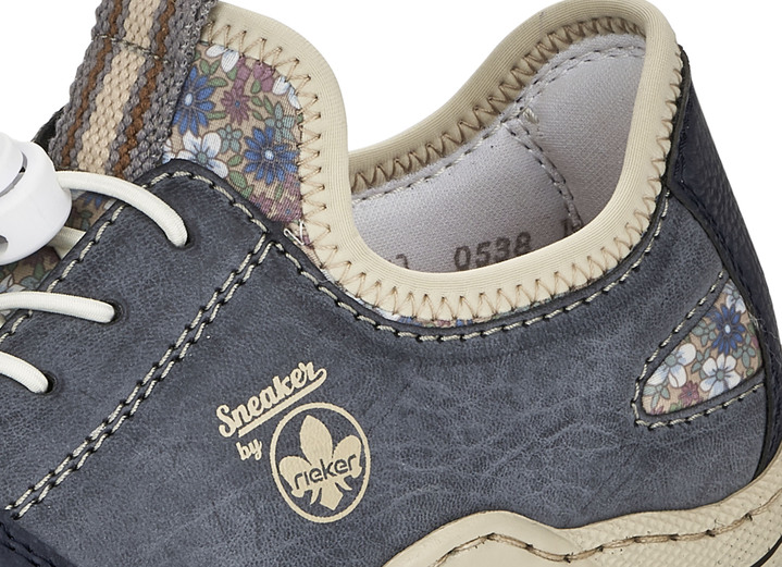 Slipper & Schnürschuhe - Rieker, sportliche Damen-Sneaker, mit herausnehmbarem Fußbett Ansicht 4 Slipper & Schnürschuhe - Rieker, sportliche Damen-Sneaker, mit herausnehmbarem Fußbett, in Größe 036 bis 042, in Farbe JEANS-BEIGE Ansicht 4