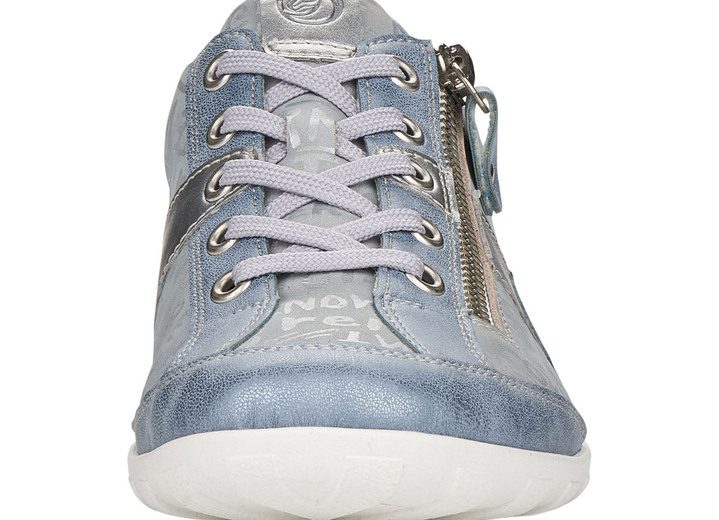 Slipper & Schnürschuhe - Remonte Sneaker mit bedruckten Besätzen Ansicht 5 Slipper & Schnürschuhe - Remonte Sneaker mit bedruckten Besätzen, in Größe 036 bis 043, in Farbe HELLBLAU-SILBER Ansicht 5