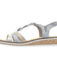 Sandaletten & Pantoletten - Rieker, modische Damen-Sandalen, mit Gummizug, in Größe 036 bis 042, in Farbe BLEU-SILBER – Farbe BLEU-SILBER – Ansicht 1