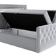 Boxspringbetten - Boxspringbett mit LED-Beleuchtung und Topper, in Farbe DUNKELBLAU – Farbe GRAU – Ansicht 2
