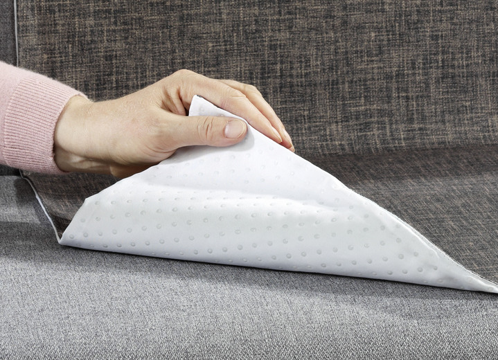 Sessel- & Sofaüberwürfe - Wohnaccessoires aus 100% Baumwolle, Unterseite 100% Schurwolle Ansicht 4 Sessel- & Sofaüberwürfe - Wohnaccessoires aus 100% Baumwolle, Unterseite 100% Schurwolle, in Farbe BRAUN, in Ausführung Sesselschoner mit Anti-Rutsch-Beschichtung Ansicht 4