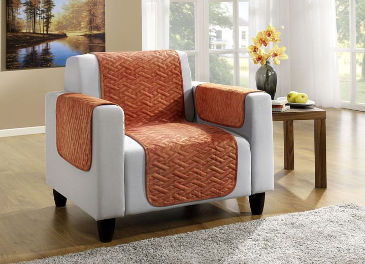 Sessel- & Sofaüberwürfe - Wohnaccessoires in Wildleder-Optik mit Anti-Rutsch-Rückseite, in Größe 101 (Sesselschoner, 50x150 cm) bis 865 (2 Armlehnenschoner, 50x 70 cm), in Farbe BEIGE Ansicht 3