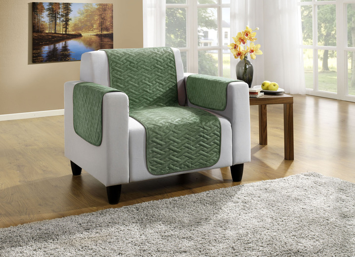 Sessel- & Sofaüberwürfe - Wohnaccessoires in Wildleder-Optik mit Anti-Rutsch-Rückseite, in Größe 101 (Sesselschoner, 50x150 cm) bis 865 (2 Armlehnenschoner, 50x 70 cm), in Farbe TERRA Ansicht 7