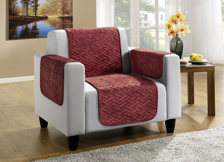 Sessel- & Sofaüberwürfe - Wohnaccessoires in Wildleder-Optik mit Anti-Rutsch-Rückseite, in Größe 101 (Sesselschoner, 50x150 cm) bis 865 (2 Armlehnenschoner, 50x 70 cm), in Farbe BEIGE Ansicht 4