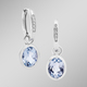 Ohrschmuck - Schicke Ohrringe mit beh. Blautopas und synth. Zirkonia – Ansicht 1 Ohrschmuck - Schicke Ohrringe mit beh. Blautopas und synth. Zirkonia, in Farbe  – Ansicht 1