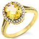Ringe - Damenring mit echt Citrin und synthetische Zirkonia – Ansicht 2 Ringe - Damenring mit echt Citrin und synthetische Zirkonia, in Größe 160 bis 220, in Farbe  – Ansicht 2
