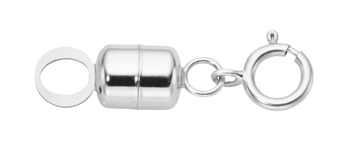 Halsketten - Magnetschließe aus Weißgold, in Farbe  Ansicht 2