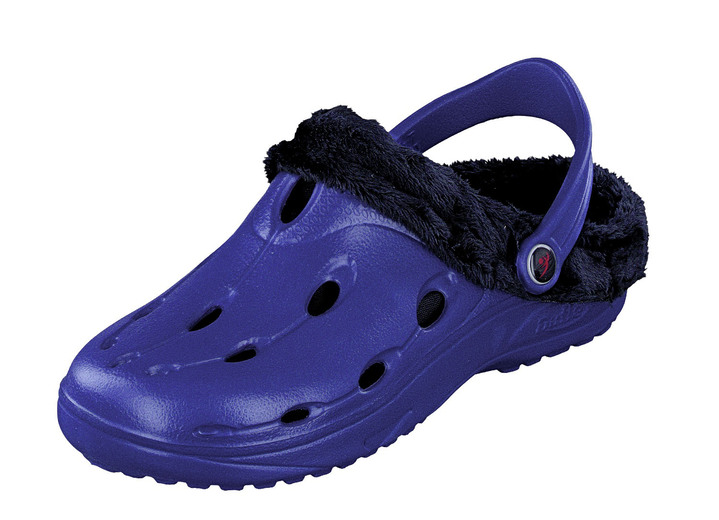 Sandaletten & Pantoletten - Dux Winter Clog: Ihr Lieblingsschuh bei kalten Füßen, in Größe 3XL bis XXL, in Farbe NAVY Ansicht 1