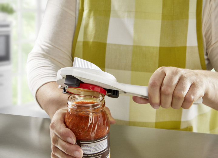 Haushaltshelfer - Schraubdeckelöffner zum problemlosen Öffnen ohne Kraftaufwand, in Farbe WEISS Ansicht 2