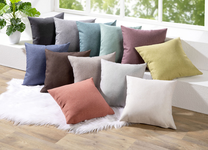 Dekokissen & Hüllen - Wohnaccessoires mit Fleckschutz-Ausrüstung, in Größe 101 (Sesselschoner, 48x150 cm) bis 915 (Stuhlkissen, 42x42x6 cm), in Farbe BRAUN Ansicht 2