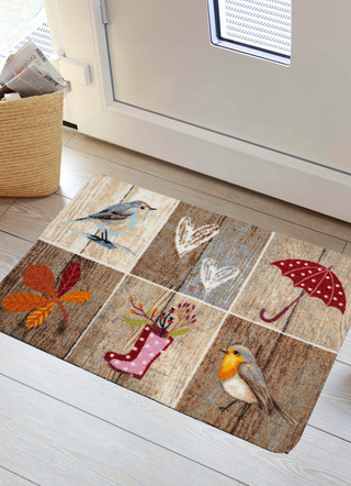 Heimtextilien - Fußmatte mit rutschhemmender Latex-Rückseite, in Größe 100 (40x60 cm) bis 103 (50x70 cm), in Farbe BUNT