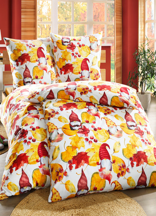 - Bettwäsche-Garnitur aus Flanell-Qualität, in Größe 112 (80/80 cm + 135/200 cm) bis 115 (80/80 cm + 155/220 cm), in Farbe MULTICOLOR