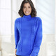 Langarm - Pullover in Reiskornstrick – Farbe ROYALBLAU Langarm - Pullover in Reiskornstrick, in Größe L(44/46) bis XS(32/34), in Farbe ROYALBLAU