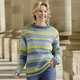 Langarm - Pullover mit Schurwolle, in Größe L(44/46) bis XS(32/34), in Farbe BLAU-GELB-MULTICOLOR – Farbe BLAU-GELB-MULTICOLOR – Ansicht 1