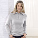 Langarm - Pullover mit nachhaltig recycelter Baumwolle – Farbe GRAU MELIERT Langarm - Pullover mit nachhaltig recycelter Baumwolle, in Größe 036 bis 052, in Farbe AZURBLAU