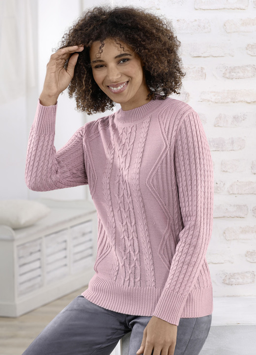 Pullover - Pullover mit Schurwolle Ansicht 2 Pullover - Pullover mit Schurwolle, in Größe 038 bis 054, in Farbe MINT Ansicht 2