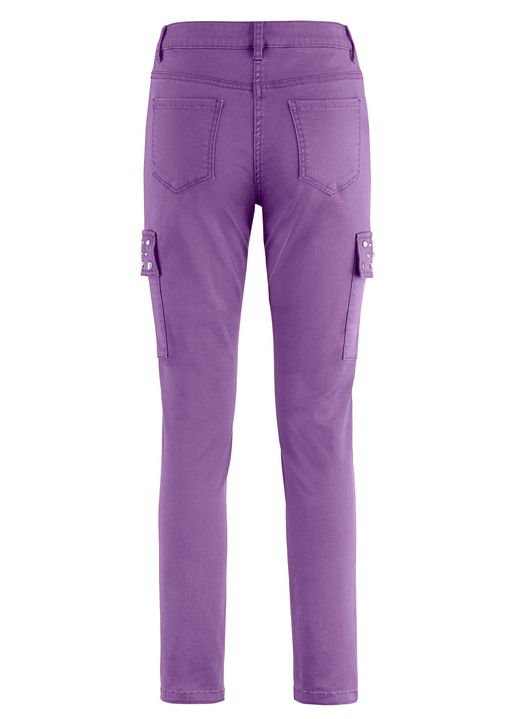 Hosen - Cargohose in 5-Pocket-Form, in Größe 017 bis 050, in Farbe FLASCHENGRÜN Ansicht 10