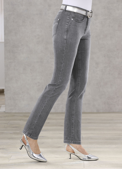 Jeans - Bauchweg-Jeans in 5-Pocket-Form Ansicht 7 Jeans - Bauchweg-Jeans in 5-Pocket-Form, in Größe 018 bis 052, in Farbe JEANSBLAU Ansicht 7