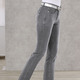 Jeans - Bauchweg-Jeans in 5-Pocket-Form – Farbe GRAU – Ansicht 1 Jeans - Bauchweg-Jeans in 5-Pocket-Form, in Größe 018 bis 052, in Farbe JEANSBLAU – Farbe GRAU – Ansicht 1