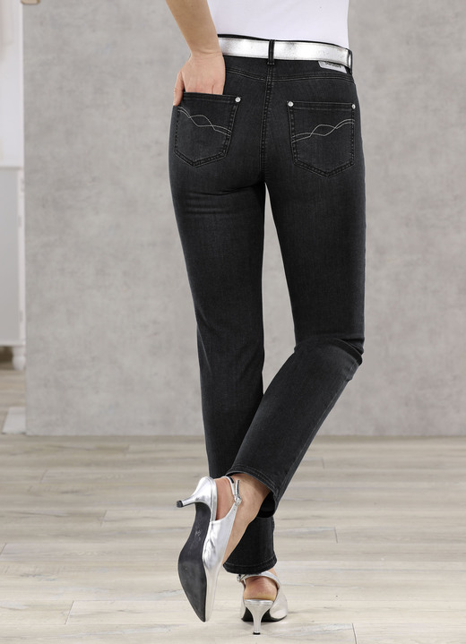 Jeans - Bauchweg-Jeans in 5-Pocket-Form Ansicht 6 Jeans - Bauchweg-Jeans in 5-Pocket-Form, in Größe 018 bis 052, in Farbe JEANSBLAU Ansicht 6