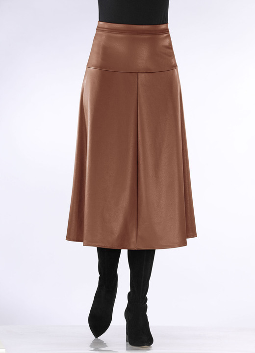 Röcke - Rock in leichter Tellerform, in Größe 017 bis 052, in Farbe COGNAC Ansicht 1