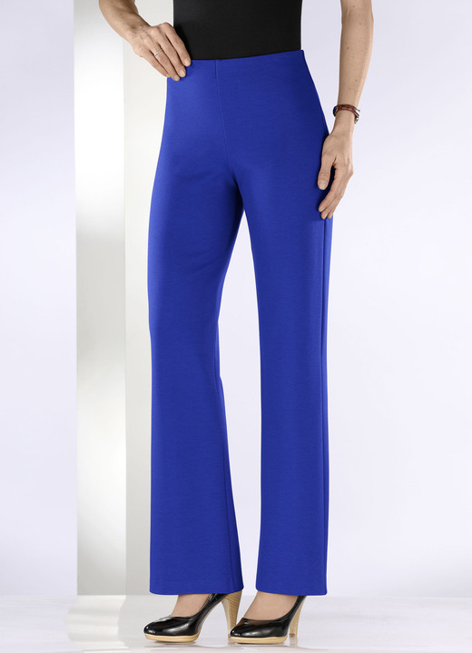 Hosen in Schlupfform - Jerseyhose mit ausgestellter Fußweite, in Größe 018 bis 092, in Farbe ROYALBLAU Ansicht 3