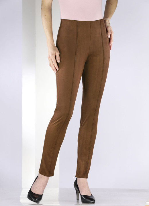 Hosen - Hose in Wildleder-Optik Ansicht 3 Hosen - Hose in Wildleder-Optik, in Größe 017 bis 052, in Farbe COGNAC Ansicht 3