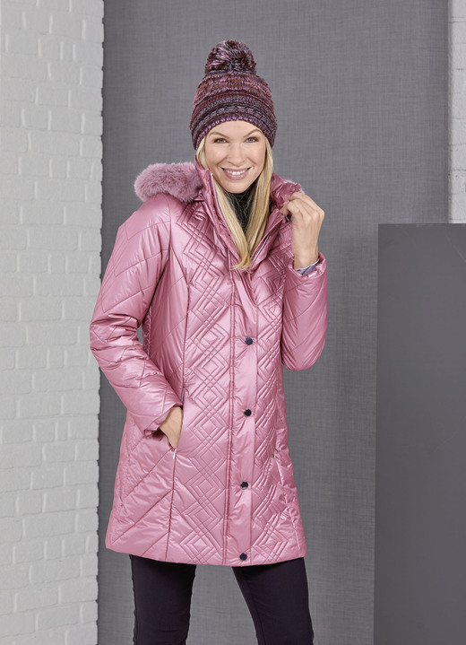 - Kurzmantel in 2 Farben, in Größe 036 bis 054, in Farbe ROSÉ Ansicht 2